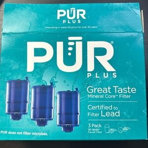 Pur Plus Faucet Filter Two Replacement Filters Sealed Plastic Pouches Open Box